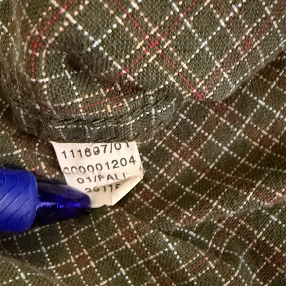 VTG Y2K Gap Classic Oxford Button Down Shirt All Cotton Green Check Pocket Large - Picture 14 of 14